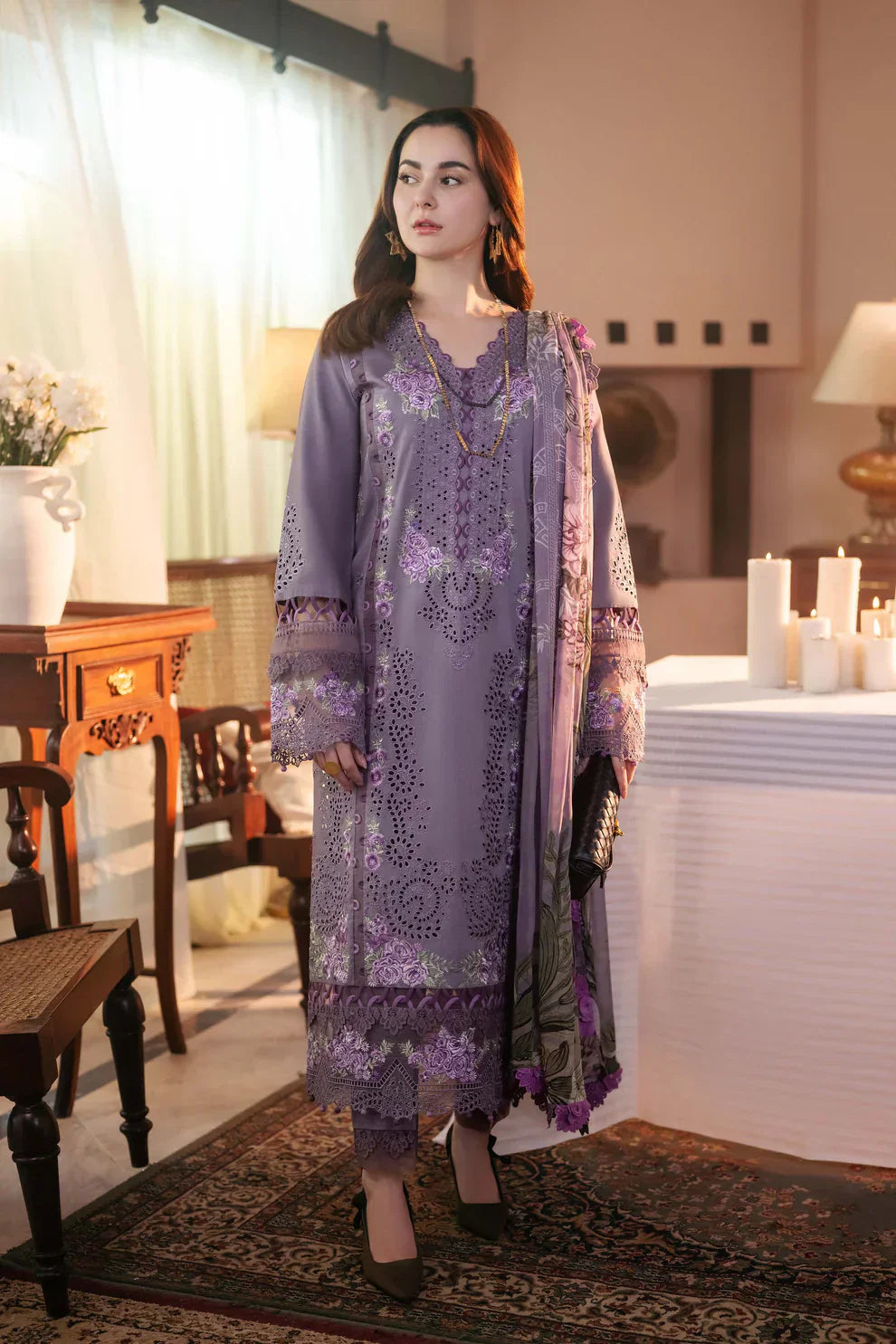 JADE-3PC DHANAK EMBROIDERED SUIT SD-21