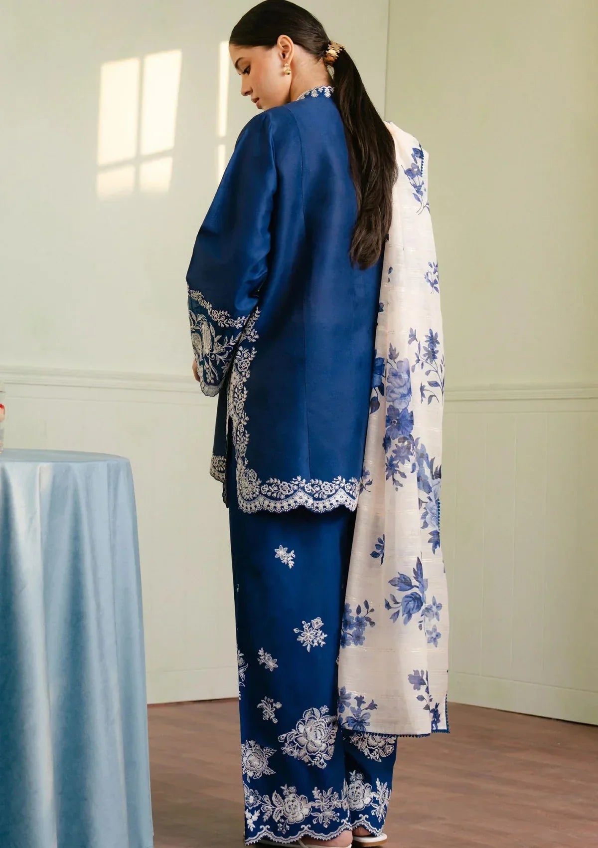 ZARA SHAHJAHAN-3PC DHANAK HEAVY EMBROIDERED SUIT SD-15