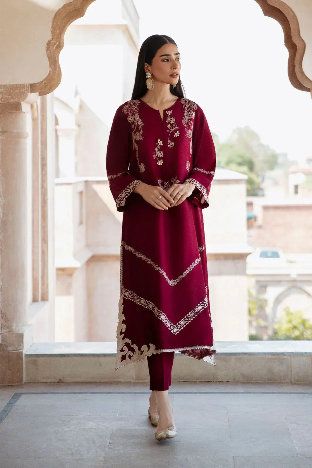 BATIK-2PC DHANAK EMBROIDRED SUIT-SD-04