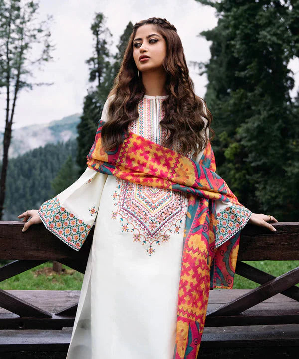 SAPPHIRE-3PC DHANAK EMBROIDERED SUIT SD-09