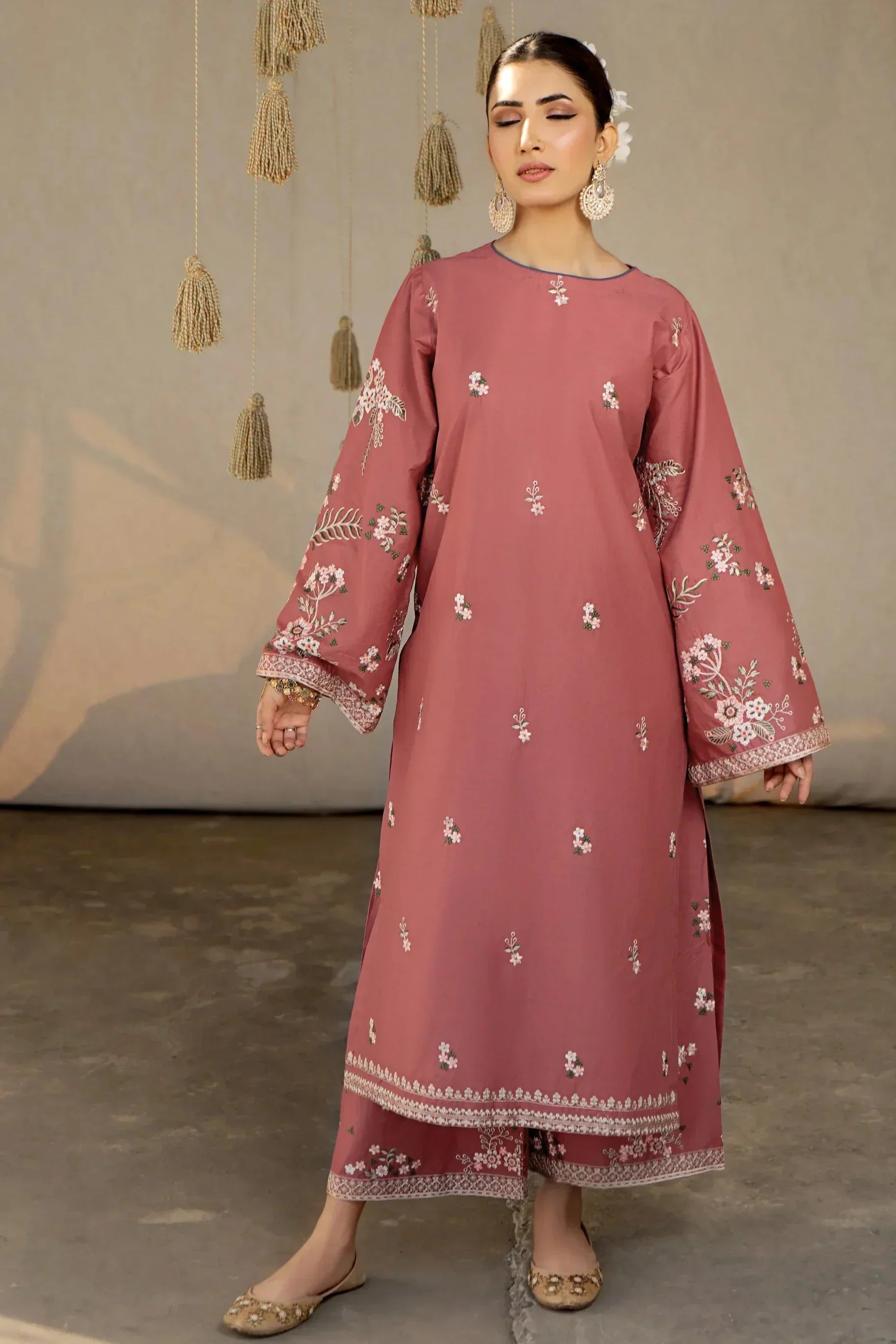 URGE - 2PC DHANAK EMBROIDERED SUIT SD-02