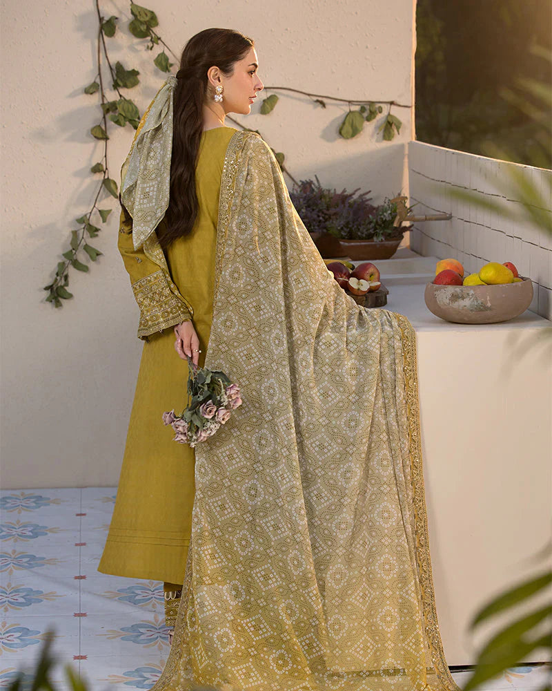 JADE-3PC DHANAK HEAVY EMBROIDERED SUIT SD-11