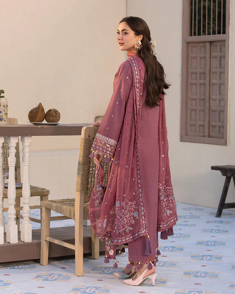 JADE-3PC DHANAK SEQUENCE EMBROIDERED SUIT SD-13