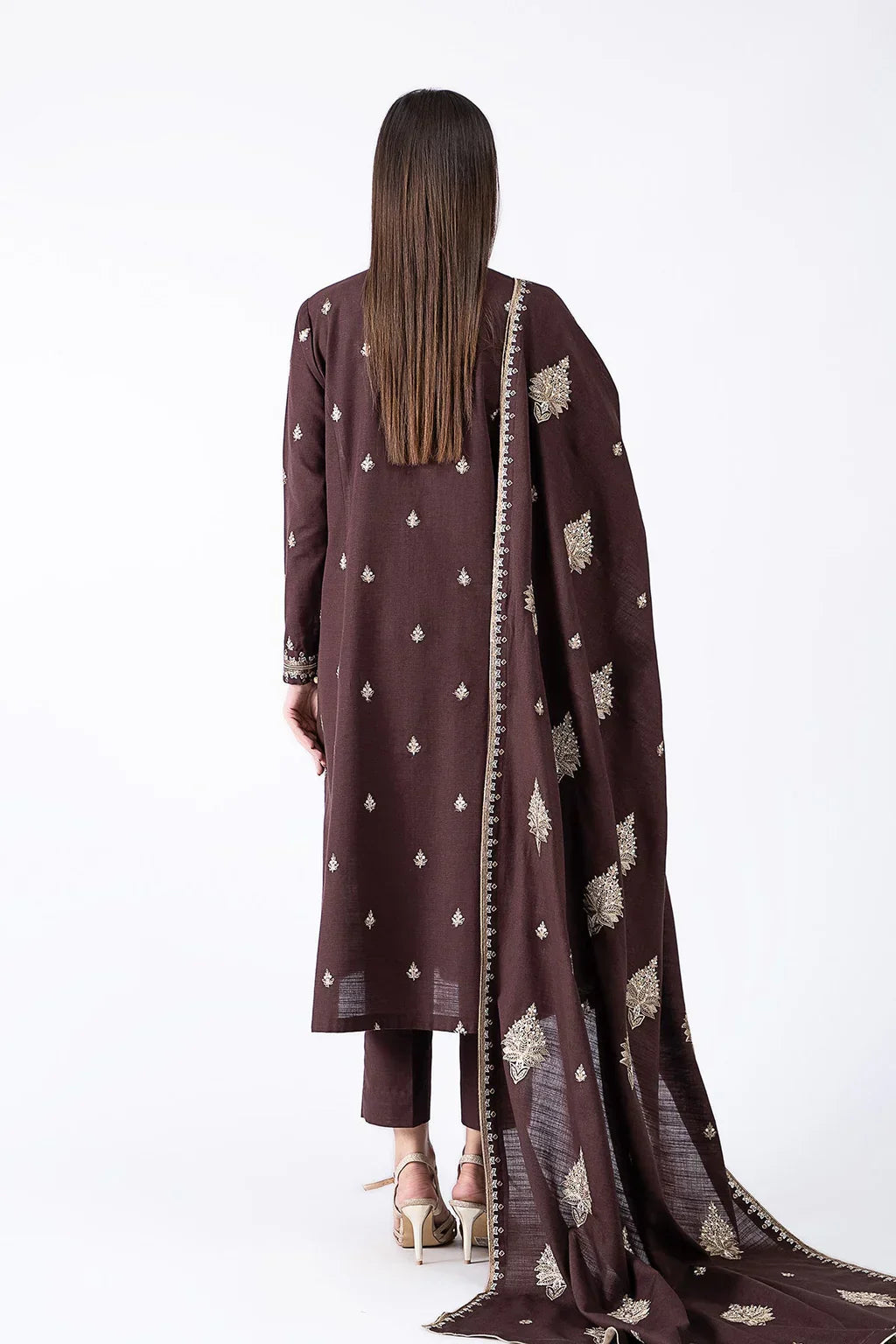 KAYSERIA-3PC DHANAK EMBROIDERED SD-37