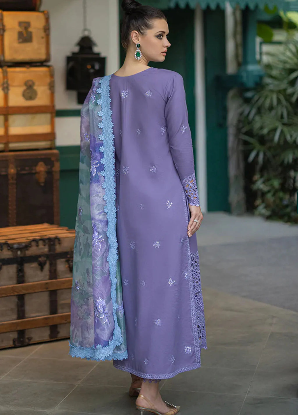 MOHAGNI-3PC DHANAK EMBROIDERED SUIT SD-20
