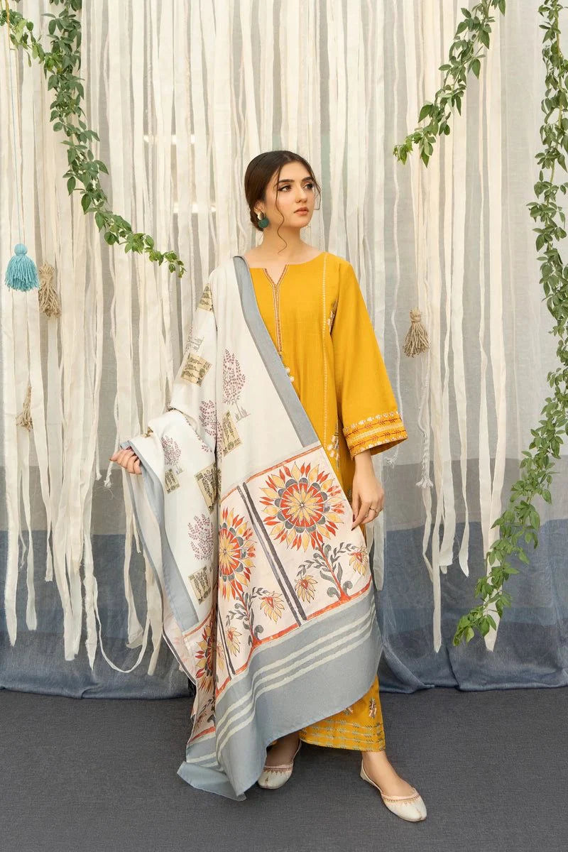 URGE-3PC DHANAK EMBROIDERED SUIT SD-49