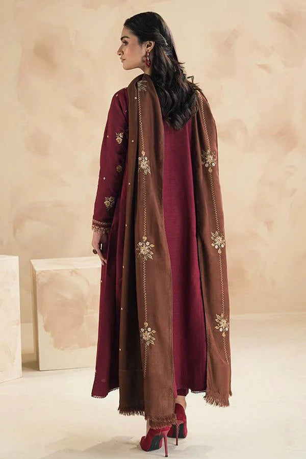 KAYSRIYA-3PC DHANAK EMBROIDERED SUIT-SD-44