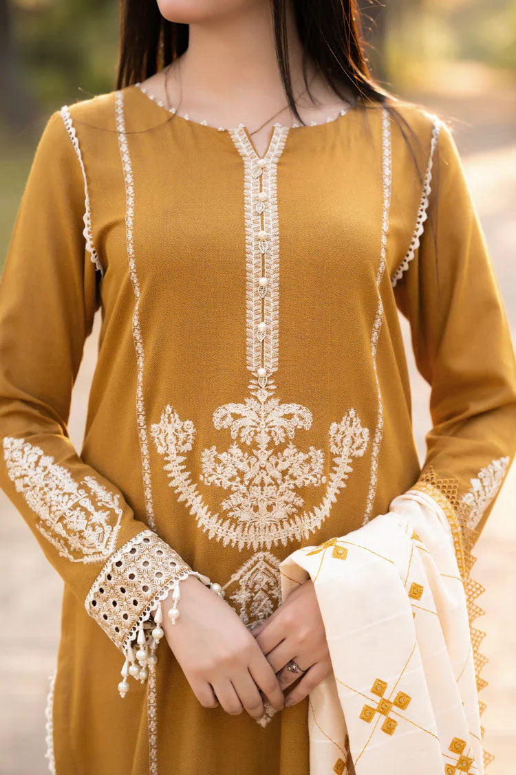 LIBASS-3PC DHANAK EMBROIDERED SUIT SD-46