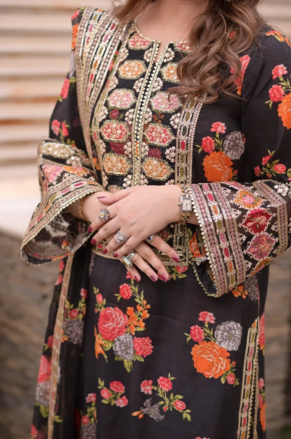 ANEELAS-SHAMOZ 3PC SOFT DIGITAL PRINTED SUIT SD-24