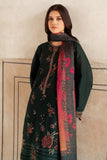 Deep Green Floral Printed Lawn Suit – 3 Piece