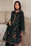 Deep Green Floral Printed Lawn Suit – 3 Piece
