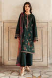 Deep Green Floral Printed Lawn Suit – 3 Piece