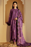 Purple Floral Printed Lawn Suit -3 piece