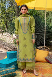 Lime Green Embroidered Lawn Suit-3 piece