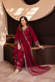Maroon Embroidered Festive Suit - 3 Piece