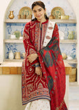 Red Ethnic Printed Lawn Suit – 3 Piece