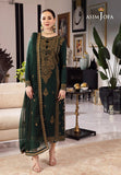 Emerald Green Chiffon Suit – Asim Jofa Luxury Collection